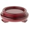 Plymor Red Round Wood Veneer Footed Display Base, 3" W x 3" D x 1.25" H (2" Display Diameter)